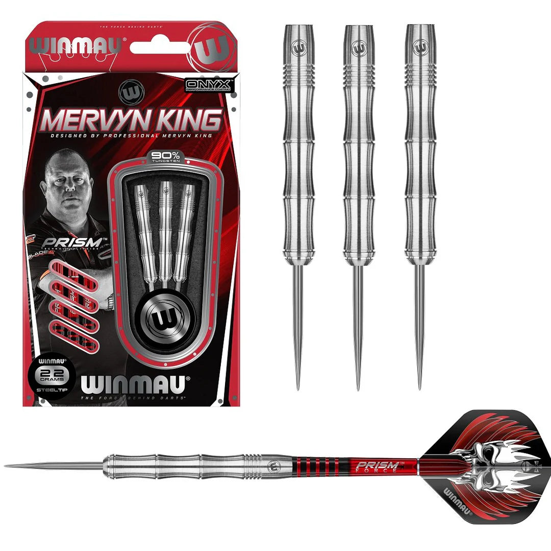Mervyn King Winmau 90% Tungsten Steel Tip Darts