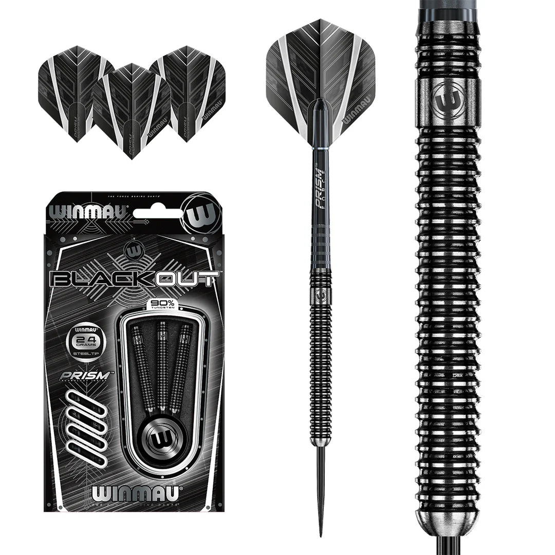 Blackout 90% Tungsten Steel Tip Darts by Winmau