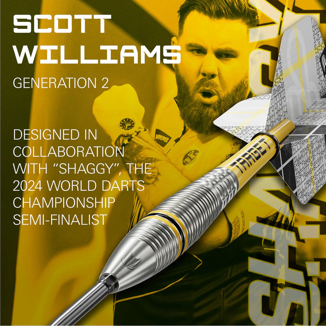 Scott Williams Gen 2 90% Tungsten SP Steel Tip Darts
