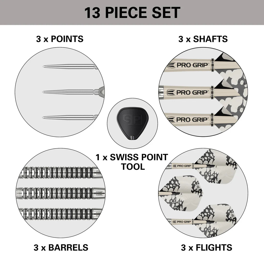 Exo 01 90% Tungsten Swiss Point Steel Tip Darts