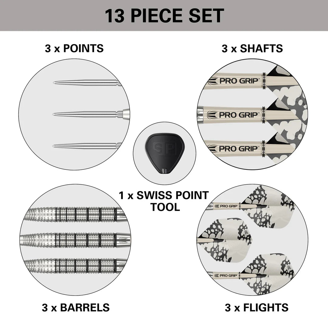Exo 02 90% Tungsten Swiss Point Steel Tip Darts