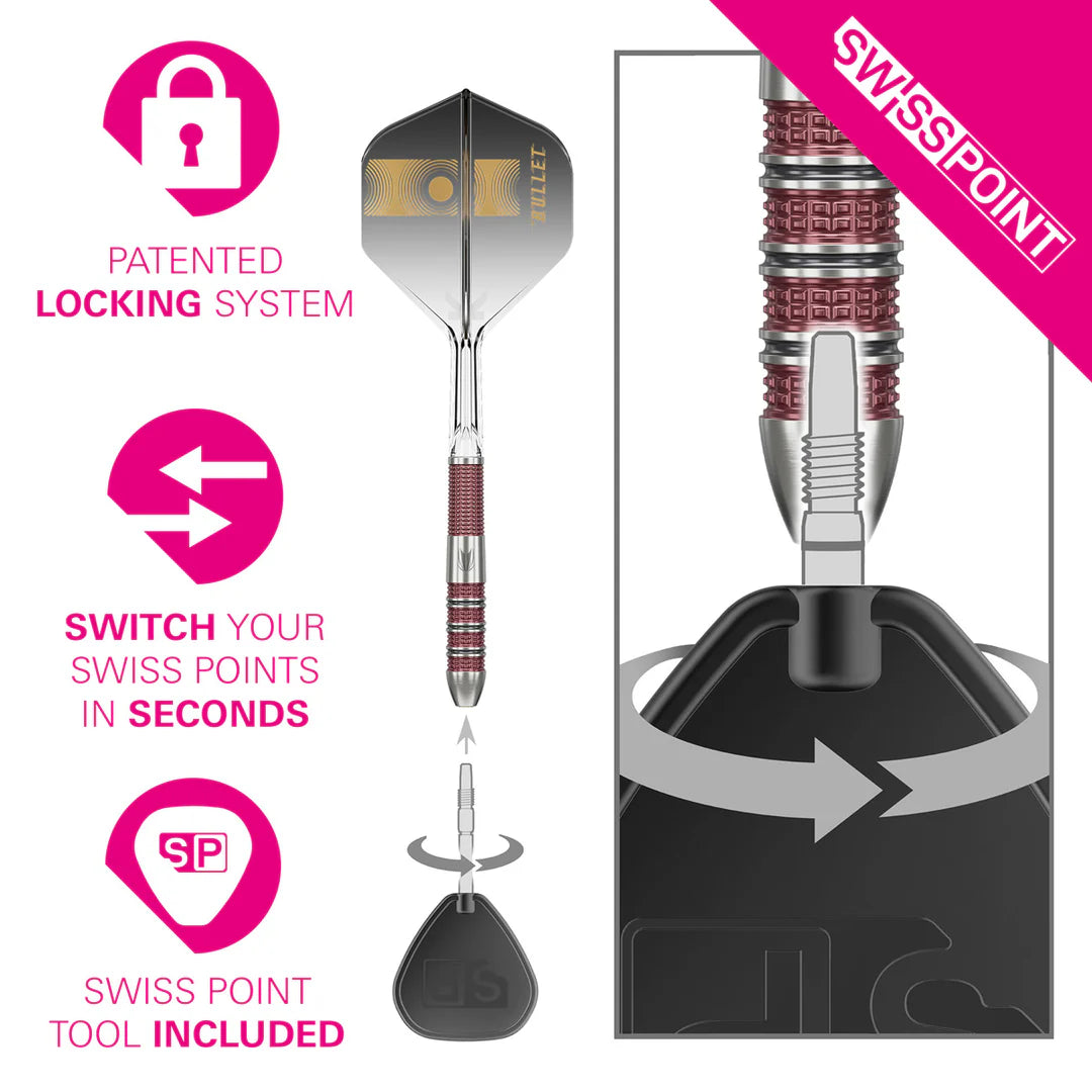 Stephen Bunting 95K 95% Tungsten Swiss Point Steel Tip Darts