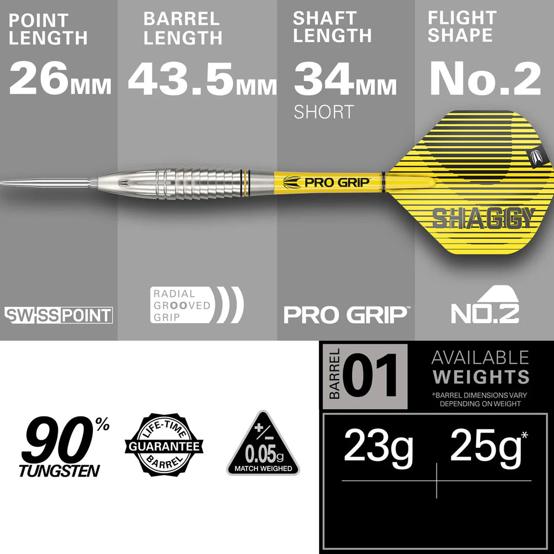 Scott Williams Gen 1 90% Tungsten SP Darts